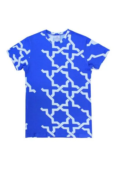 Sophia Schneider-Esleben Sophia Schneider-Esleben Unisex T-Shirt Mio - aus Bambuscellulose gewonnene Viskosefaser, Blau-weiß, – Produktbild 2 von 3