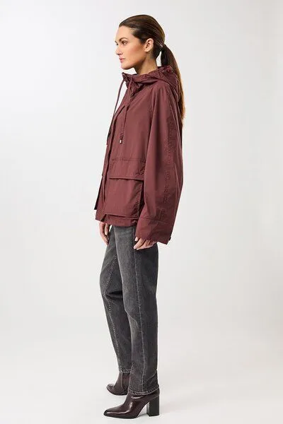 LangerChen LangerChen Modische Kapuzenjacke mit großen Taschen, Rubywood (rot), – Produktbild 2 von 4