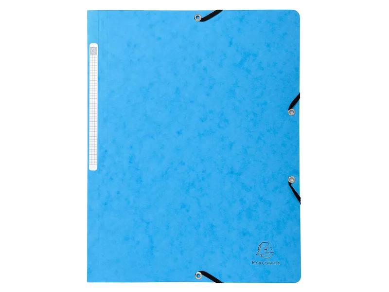 Exacompta 25 Exacompta Eckspannmappen, Colorspan-Karton, 400 g/m², DIN A4, Gummizug, türkis – Produktbild 1 von 1