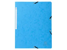 Exacompta 25 Exacompta Eckspannmappen, Colorspan-Karton, 400 g/m², DIN A4, Gummizug, türkis – Produktbild 1 von 1