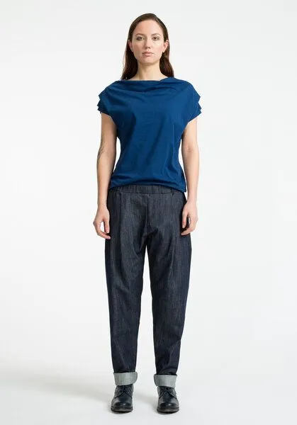 FORMAT FORMAT TJEK Shirt, Bio-Baumwolle, Blau, – Produktbild 1 von 4
