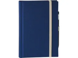 Memo memo Skizzenbuch Leinen A6, (B 92 X H 134 mm) blau, 160 Seiten, Zeichenband, blanko – Produktbild 1 von 1