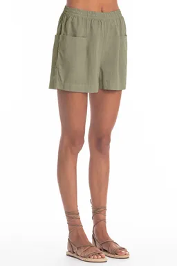 RAVENS VIEW IBIZA RAVENS VIEW IBIZA Damen vegan Shorts Cervo Khaki – Produktbild 1 von 1