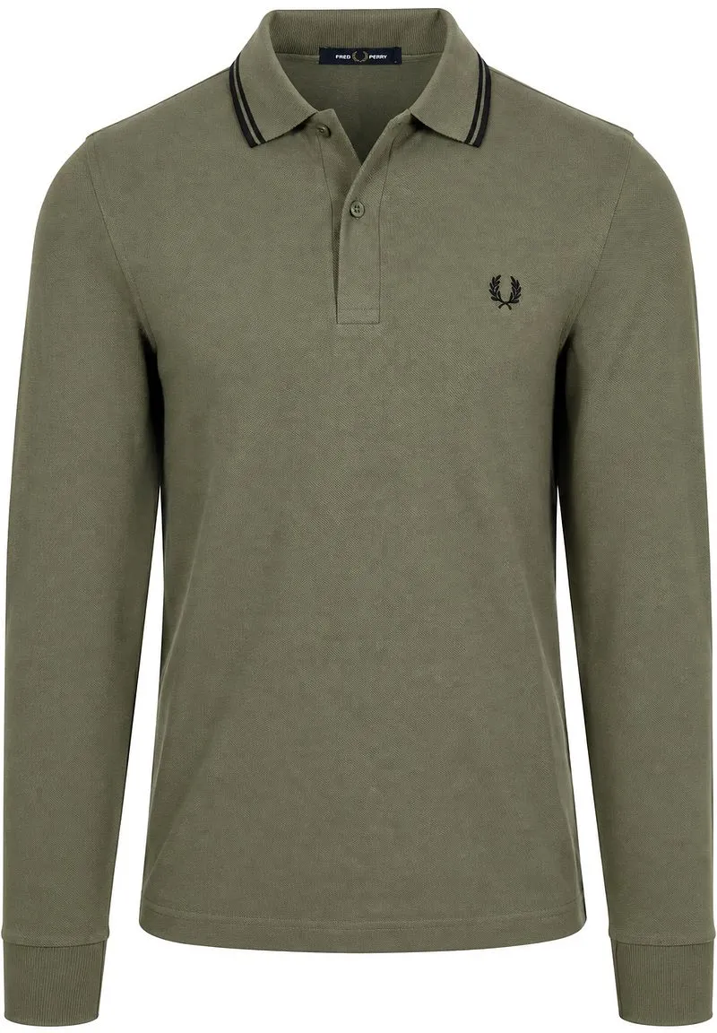 Fred Perry Fred Perry Langarm-Poloshirt Grün Z50 - Größe L, Grün, – Produktbild 1 von 3
