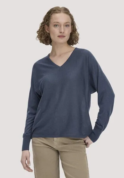 hessnatur hessnatur Pullover Oversize aus TENCEL Lyocell und Bio-Baumwolle, Graphitblau, – Produktbild 1 von 4