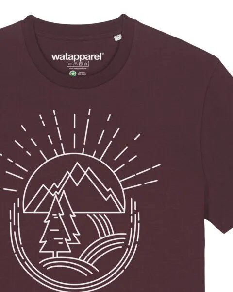 watapparel watapparel T-Shirt Natur ist schön, Red brown, – Produktbild 3 von 3