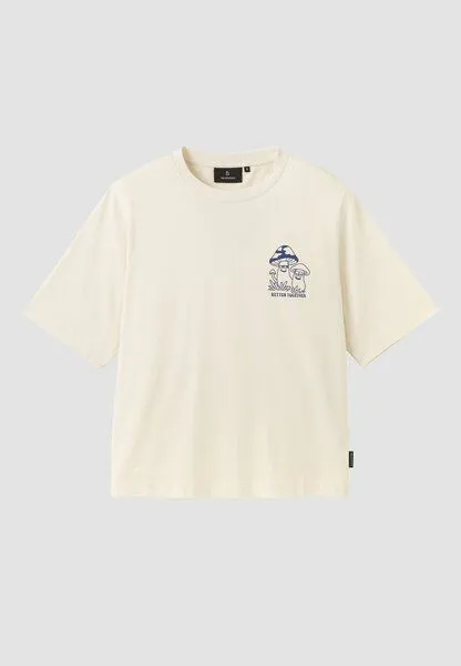 recolution Damen T-Shirt aus Bio-Baumwolle - AZOLLA BETTER TOGETHER - recolution, Arctic white (weiß), – Produktbild 2 von 4