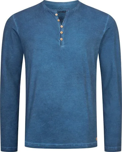 Lexi&Bö Lexi&Bö Herren Longsleeve Cold Wash, Poseidon (blau), – Produktbild 1 von 2