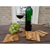 Olivenholz erleben Olivenholz erleben Untersetzer ECKIG, 9 x 9 cm, aus Olivenholz – Produktbild 1 von 1