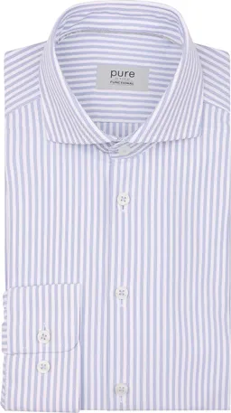 Pure Pure Shirt Stripe Blau - Größe 40 (M) – Produktbild 1 von 1