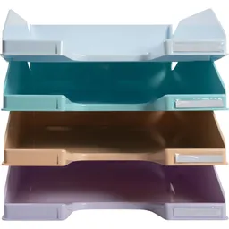 Exacompta 4 Exacompta Briefablagen Combo Midi "Aquarel", DIN A4+, 500 Blatt, sortiert – Produktbild 1 von 1