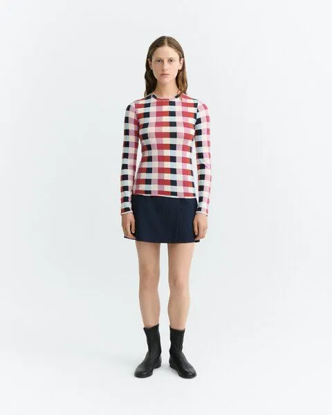thinking mu thinking mu Brisa Longsleeve mit Cheshire Checks – Produktbild 3 von 3