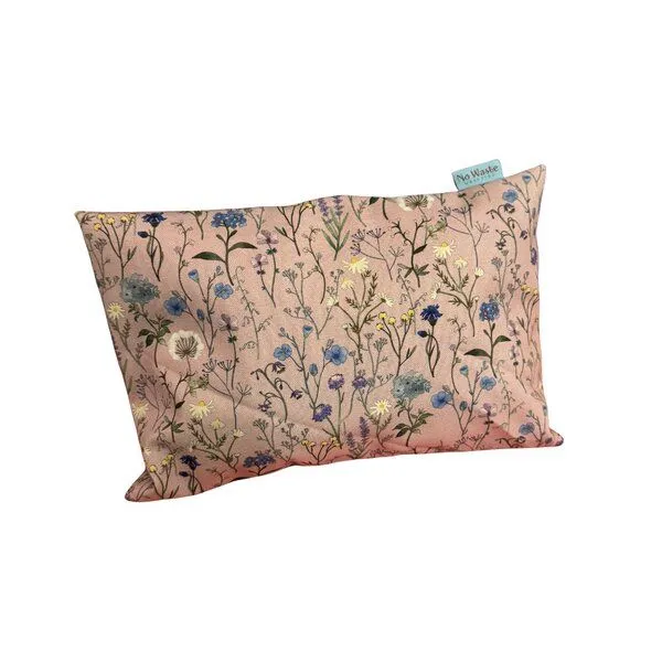 NoWaste Wrapping NoWaste Wrapping Zirbenkissen Kopfkissen Schlafkissen 20 x 30 cm, Blumenwiese / rosé, – Produktbild 1 von 2