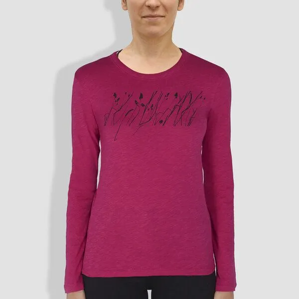 little kiwi little kiwi Damen Longsleeve, "Wiese", Crystal Stone – Produktbild 1 von 2