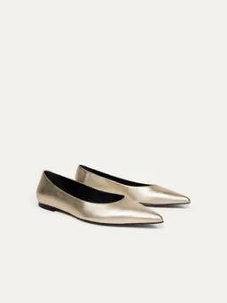 BIKKOU BIKKOU Damen vegan Ballerinas 10:30am Running Between Offices Hellgold – Produktbild 1 von 1