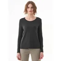 ORGANICATION ORGANICATION Langarmshirt aus LENZING ECOVERO, Schwarz(black), – Produktbild 1 von 1