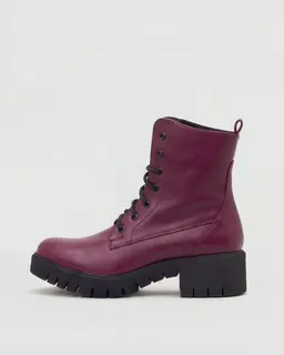 BOHEMA BOHEMA Damen vegan Stiefel Workers No. 3 Burgundy – Produktbild 1 von 1