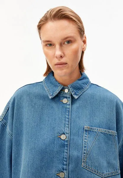 ARMEDANGELS ARMEDANGELS DENIM Damen Jeans-Overshirt aus Baumwoll-Lyocell-Mix, Blue, – Produktbild 3 von 4