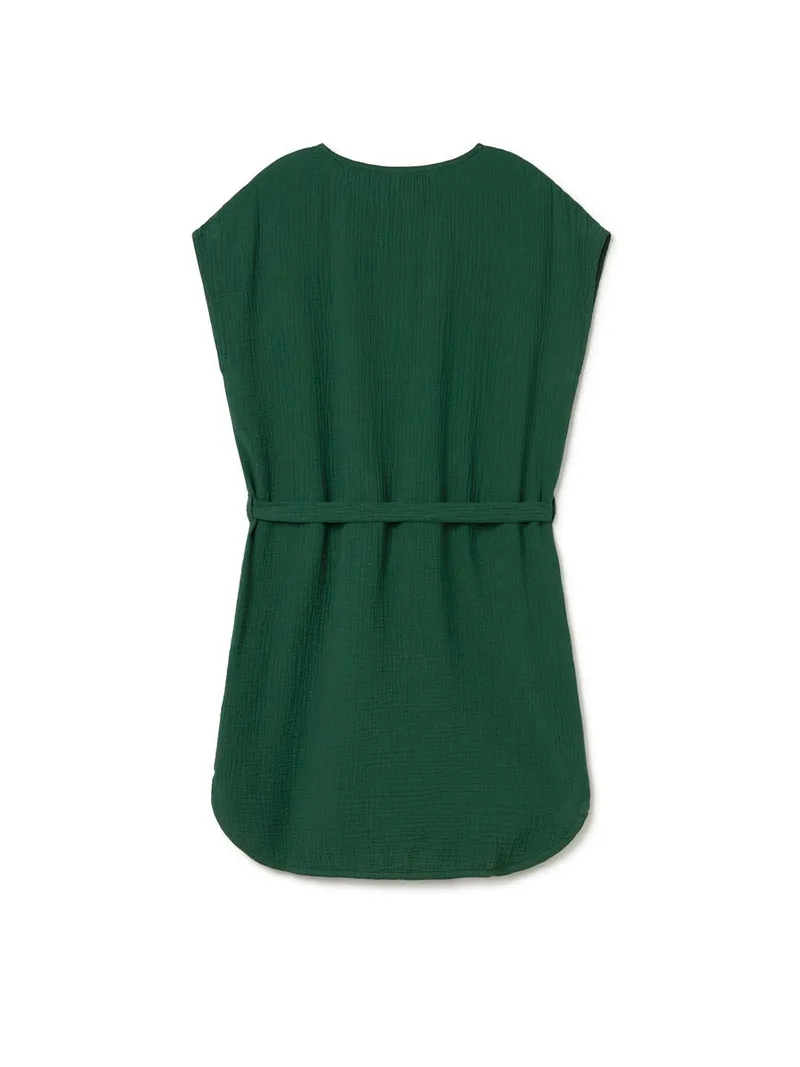 TWOTHIRDS TWOTHIRDS Damen vegan Kleid Mwali, Dunkelgrün, – Produktbild 2 von 2