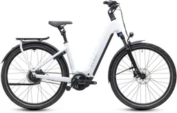 We Cycle Cube Kathmandu Hybrid Deluxe Pro 800 Easy Entry 28' ' E-Bike Trekking Pedelec metallicwhite/chrome 2027 50 cm (169-176 cm) | E-Bikes – Produktbild 1 von 1