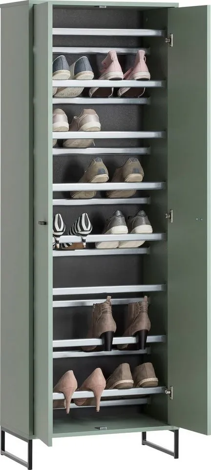 Schildmeyer Schuhschrank Janne, Schuhschrank, Made in Germany, B: 60 cm Solide Verarbeitung - Dieses Produkt ist in Deutschland gefertigt, Grün, – Produktbild 1 von 5