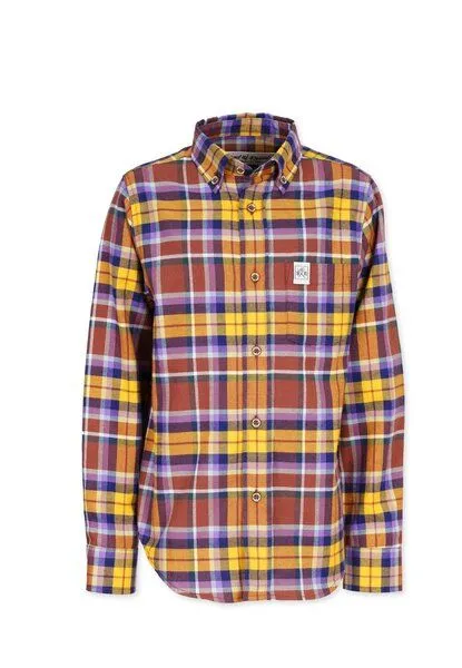 Band of Rascals Band of Rascals Flannel Check Shirt, Dark-purple-mustard, – Produktbild 2 von 4