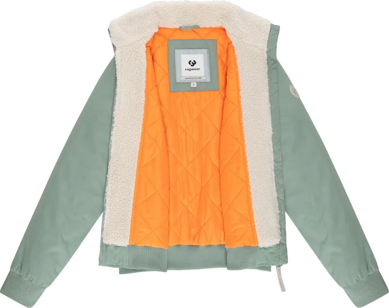 ragwear ragwear Outdoorjacke Coogie YOUMODO Damen Jacke mit hohem Stehkragen, Grau|grün, – Produktbild 1 von 5