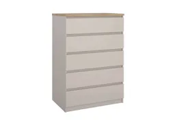Home affaire Kommode Naia - 5 Schubladen & grifflose Front, Made in Denmark (Breite 77 cm / Höhe 111 cm, in mehreren Farben), Modern, skandinavisches Design, in mehreren Farben, Hoch – Produktbild 1 von 1
