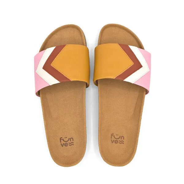 Fünve Fünve Vegane Slides mit Fußbett | Damen, Dawn (gelb), – Produktbild 2 von 4