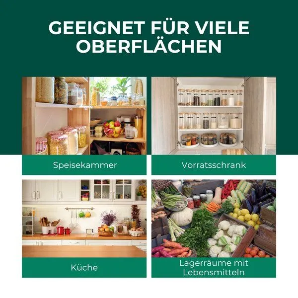 Silberkraft Silberkraft Lebensmittelmottenfallen, Pheromon-Leimfallen zur Befallsüberwachung von Lebensmittelmotten in Küche & Vorratsräumen inkl. E-Book – Produktbild 3 von 4