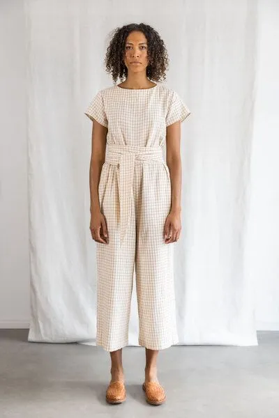 Jyoti - Fair Works Jyoti - Fair Works Baumwoll Jumpsuit Nirav, Karo, – Produktbild 2 von 3