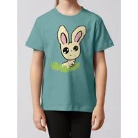 watabout kids watabout.kids T-Shirt Kinder Osterhase im Gras, Teal monstera, – Produktbild 1 von 1