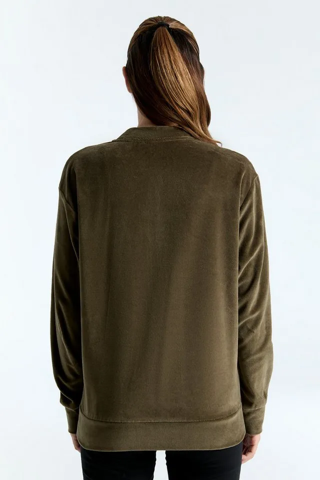 Leela Cotton Leela Cotton Sweatjacke Unisex Jacke, Grün, – Produktbild 5 von 5