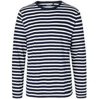 Neutral Neutral® Herren Langarm T-Shirt von Neutral Bio Baumwolle, Weiß/navy (gestreift), – Produktbild 1 von 1
