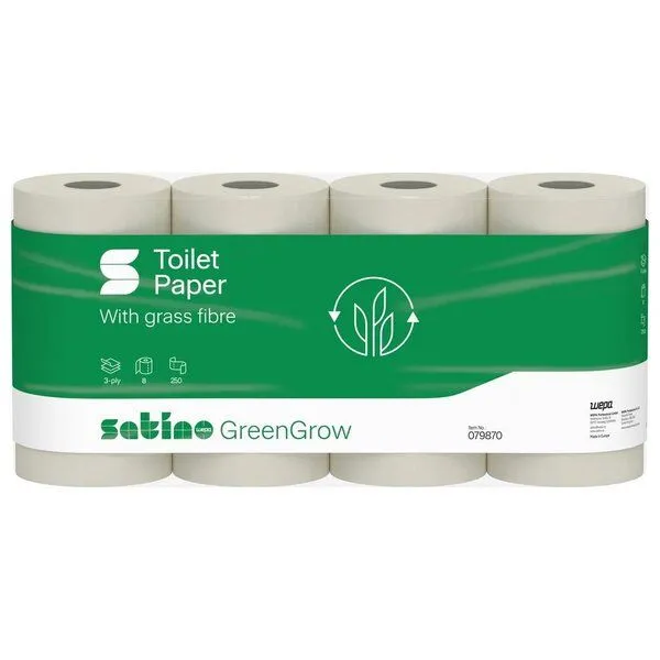 Satino by WEPA Satino by WEPA GreenGrow Toilettenpapier 3-lagig - 40x250 Blatt – Produktbild 2 von 3