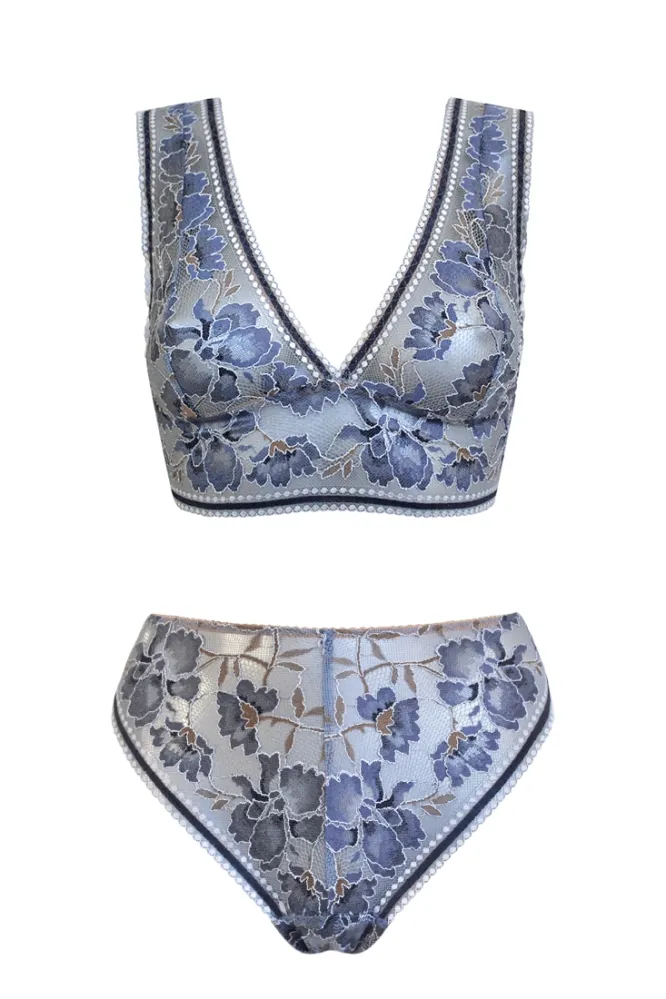 Anekdot Anekdot Damen vegan Dessous Set Bernstein, Blau, – Produktbild 2 von 2