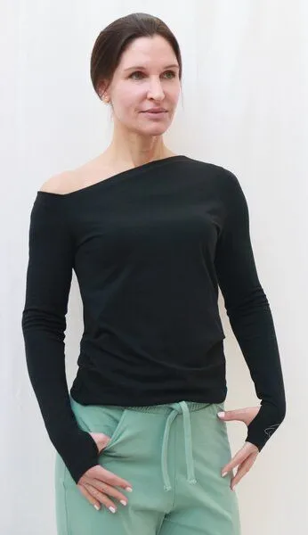 ESPARTO ESPARTO One-Shoulder-Shirt Divya, Yvesblau, – Produktbild 3 von 3