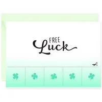Bow & Hummingbird Bow & Hummingbird Mini-Grußkarte Free Luck – Produktbild 1 von 1