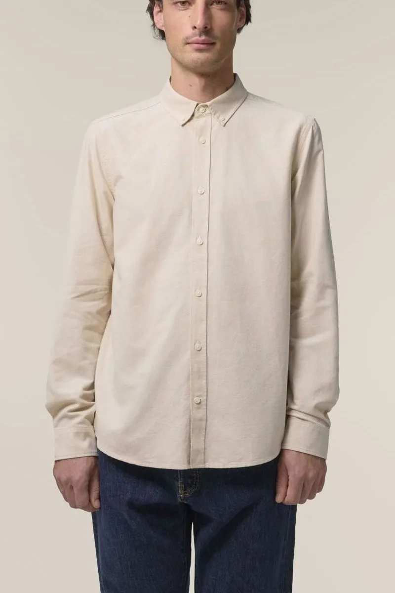 UNIPOLAR UNIPOLAR Herren vegan Hemd Oxforing, Beige, – Produktbild 2 von 2