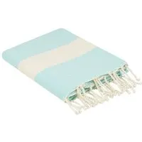 furora HOLIDAY furora HOLIDAY Strandtuch groß 100x200 cm, aus Baumwolle | Hamamtuch Badetuch, 100x200cm | aqua, – Produktbild 1 von 1