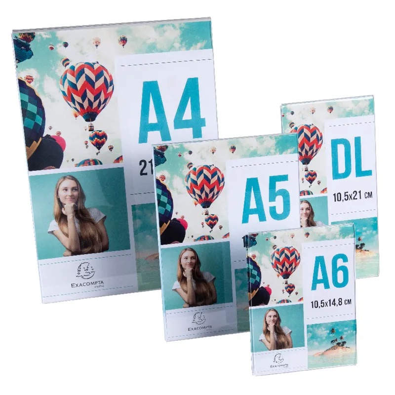 Exacompta Exacompta Tischaufsteller gerade "Exacryl" aus PMMA, vertikal, DIN A4 – Produktbild 1 von 3