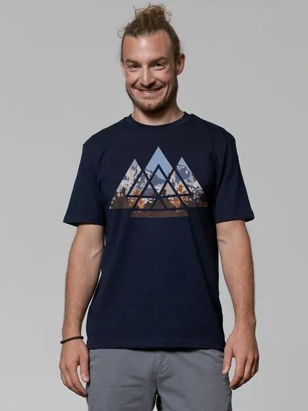 watapparel watapparel T-Shirt Unisex Geometric Landscape, French navy, – Produktbild 2 von 4
