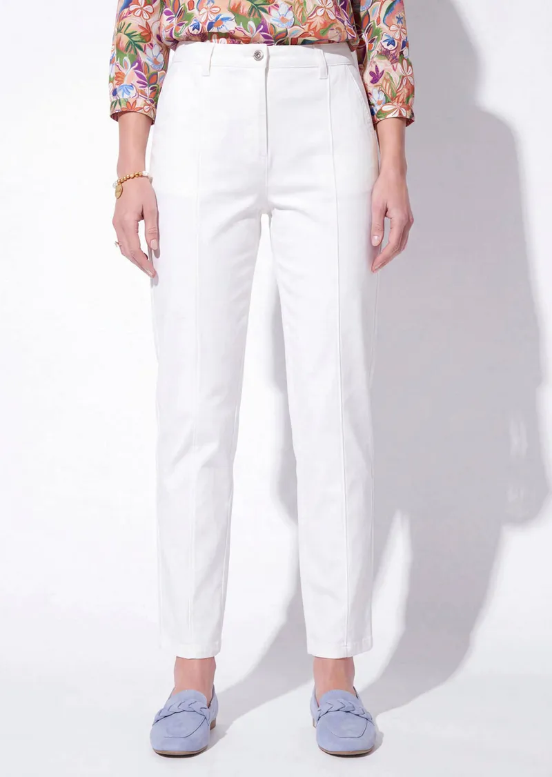 Goldner Gepflegte Hose SARA aus Lyocell und Baumwolle - weiß von Goldner Fashion, Weiß, – Produktbild 1 von 2