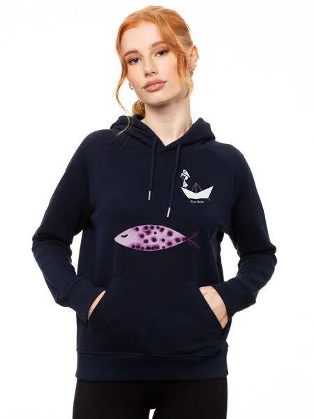 FellHerz FellHerz Damen Hoodie La Capitana navy – Produktbild 2 von 5