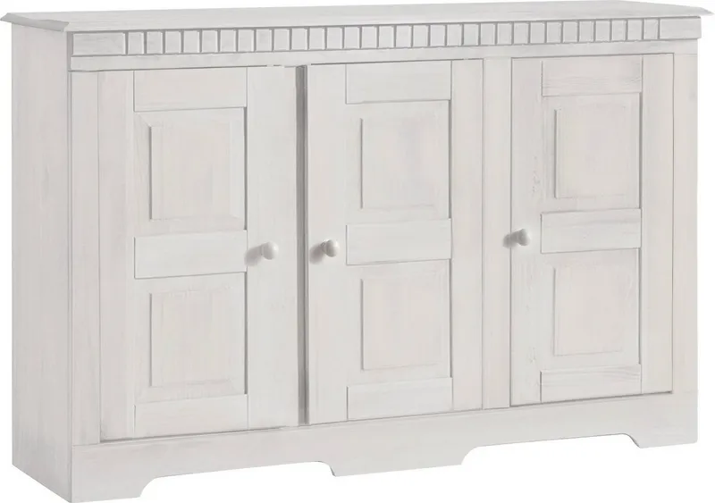 OTTO home Sideboard Lisa, Kommode aus massivem Kiefernholz, Breite 158,5 cm, Weiß, – Produktbild 1 von 7