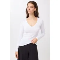 mandala Mandala Slim V-Neck, White (weiß), – Produktbild 1 von 1