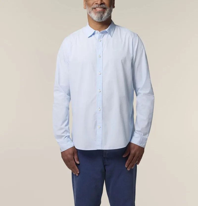 UNIPOLAR UNIPOLAR Herren vegan Shirt Basic Styling Sommer, Hellblau, – Produktbild 1 von 2