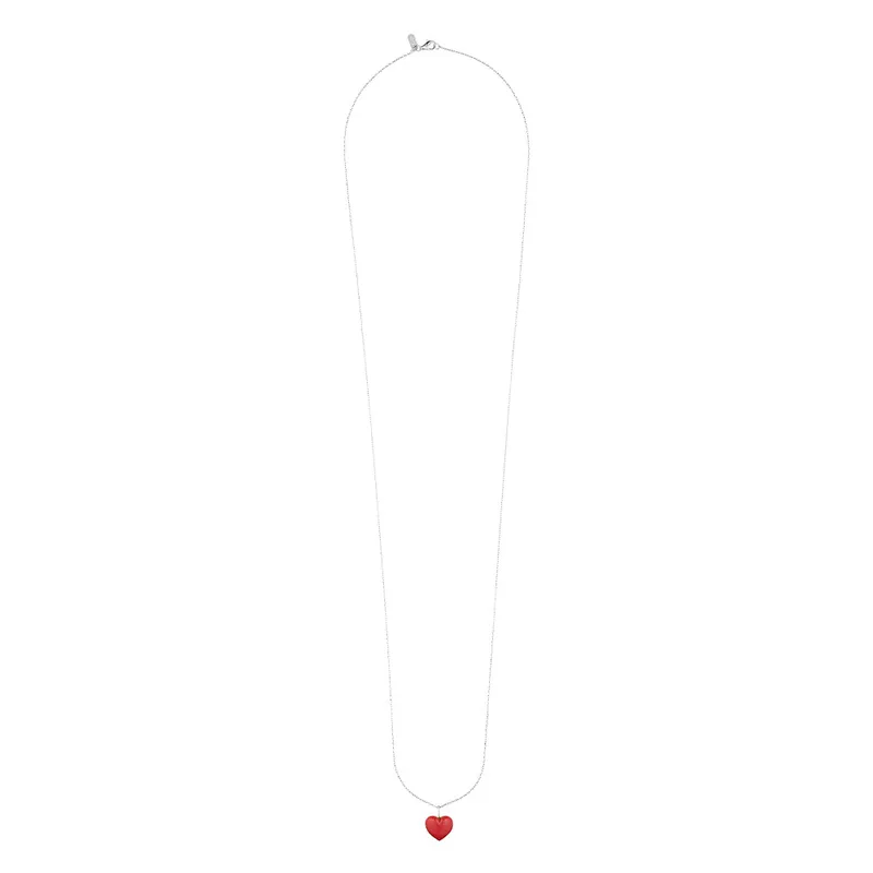 Design Letters 80cm Halskette with Mega little big love charm, Silber – Produktbild 1 von 1