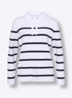 heine Streifenpullover marine-weiß-gestreift – Produktbild 1 von 1