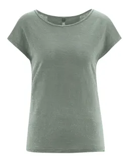 HempAge Hempage Damen vegan T-Shirt Regular Fit Thymiangrün – Produktbild 1 von 1